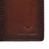 Skórzany Portfel Męski Mustang Temi RFID Aluminium Case Wallet Brown 06.103901